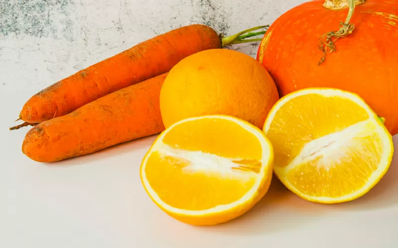 La salute arancione succo